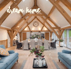 open plan barn conversion with text dream home