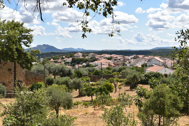 view over houses of mountains 