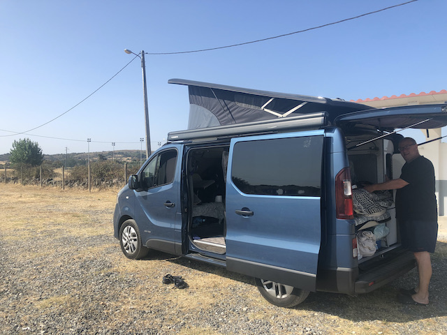 campervan with door open